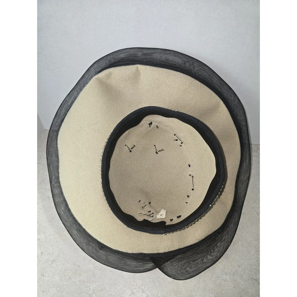 Women Derby Church Dress Fascinator Wide Brim Hats Vintage Tea Party Wedding